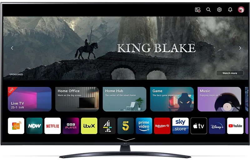 Телевизор LED LG 55" 55UR81006LJ.ARUB черный 4K Ultra HD 50Hz DVB-T DVB-T2 DVB-C DVB-S DVB-S2 USB WiFi Smart TV