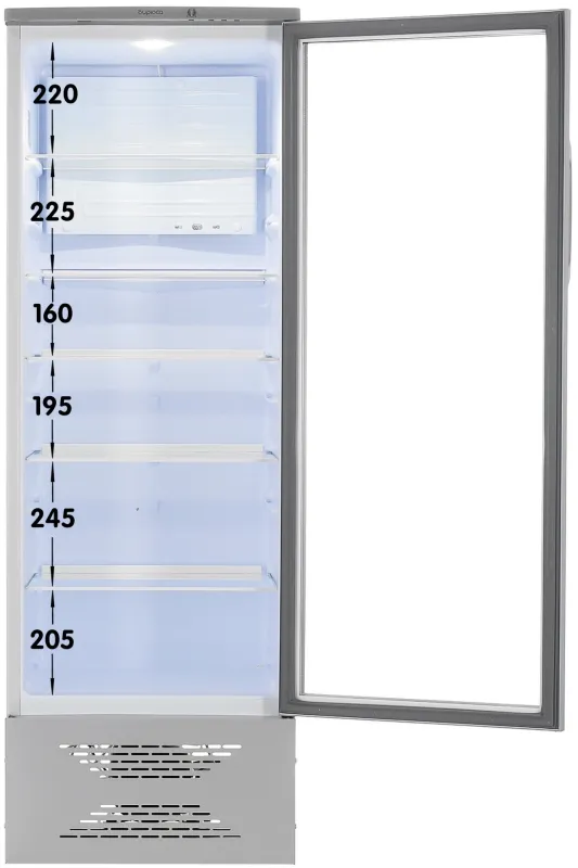 Холодильная витрина Бирюса Б-M310 1-нокамерн. серебристый (однокамерный)