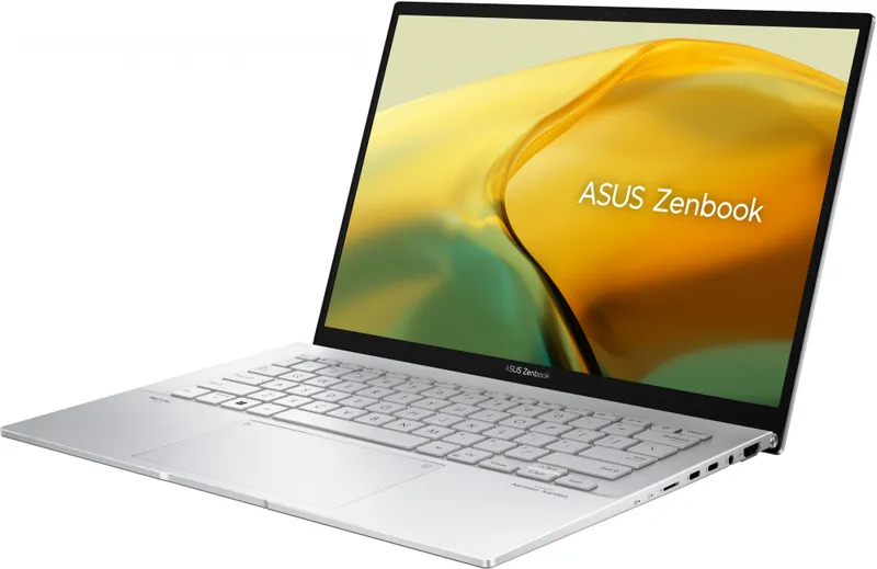 Ноутбук Asus Zenbook 14 UX3402VA-KP308 Core i7 1360P 16Gb SSD1Tb Intel Iris Xe graphics 14" IPS WQXGA (2560x1600) noOS silver WiFi BT Cam Bag (90NB10G6-M00FE0)