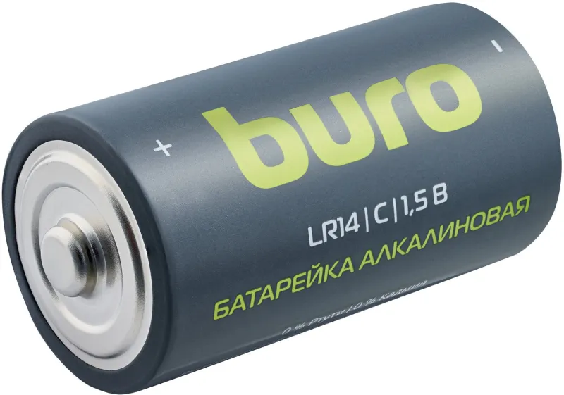 Батарея Buro Alkaline LR14 C 7500mAh (2шт) блистер