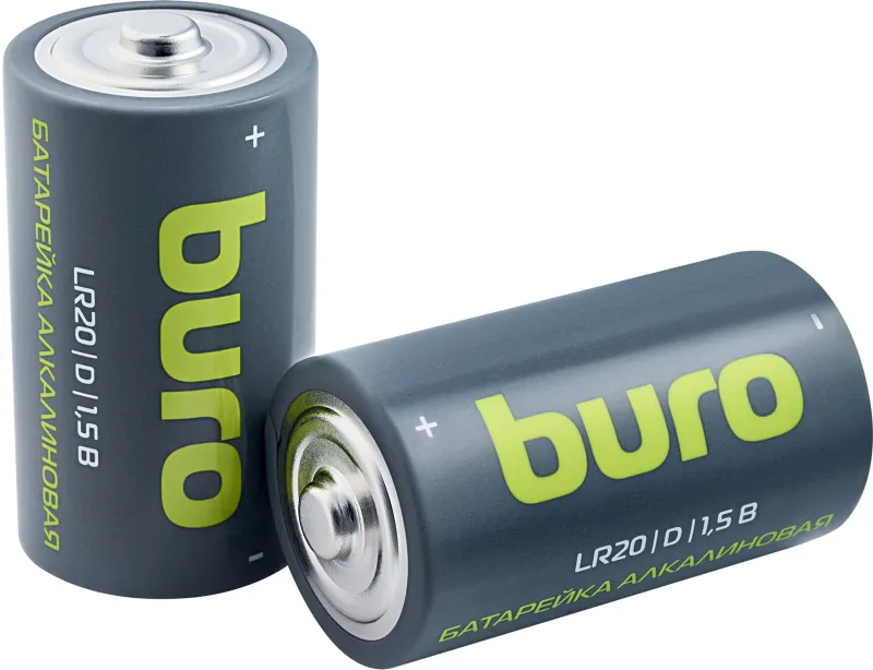 Батарея Buro Alkaline LR20 D 18000mAh (2шт) блистер