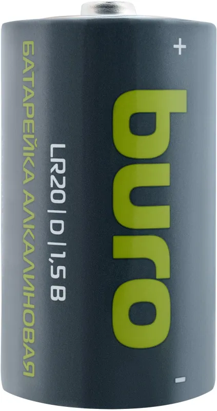 Батарея Buro Alkaline LR20 D 18000mAh (2шт) блистер