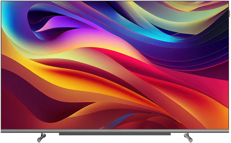 Телевизор QLED Digma Pro 65" QLED 65L Google TV Frameless черный/серебристый 4K Ultra HD 120Hz HSR DVB-T DVB-T2 DVB-C DVB-S DVB-S2 USB 2.0 WiFi Smart TV