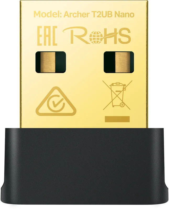 Сетевой адаптер Wi-Fi TP-Link Archer T2UB Nano AC600 USB 2.0 (ант.внутр.) 1ант.