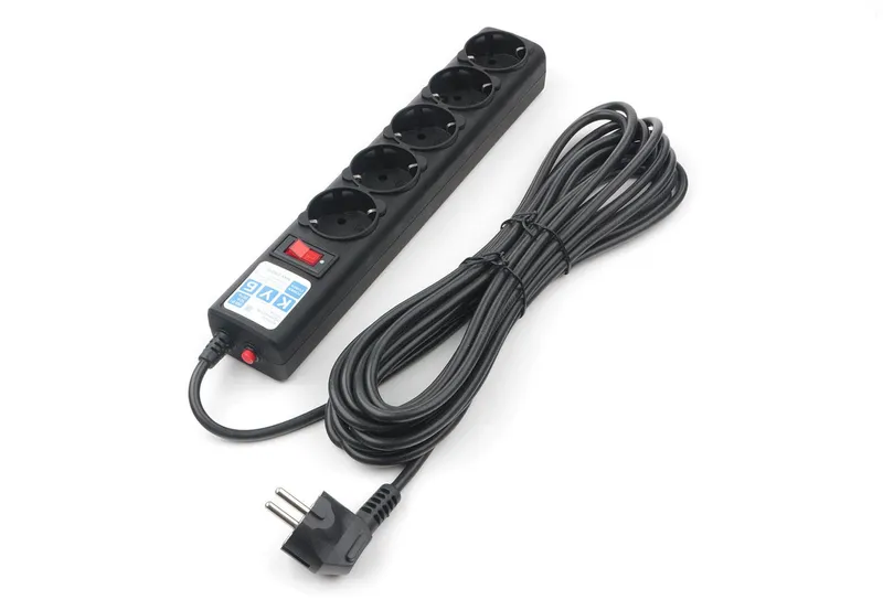 Power Cube Ф-удлинитель, PC 1,9м 5р, черн.граф. 10А, SPG5-С2