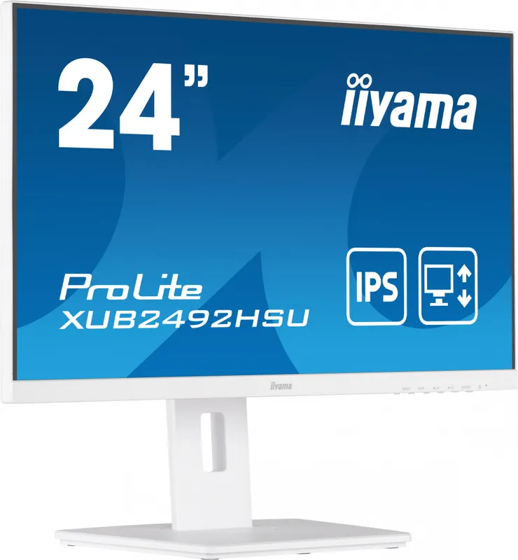 Монитор Iiyama 23.8" ProLite XUB2492HSU-W5 белый IPS LED 16:9 HDMI M/M матовая HAS Piv 250cd 178гр/178гр 1920x1080 75Hz VGA DP FHD USB 5.3кг