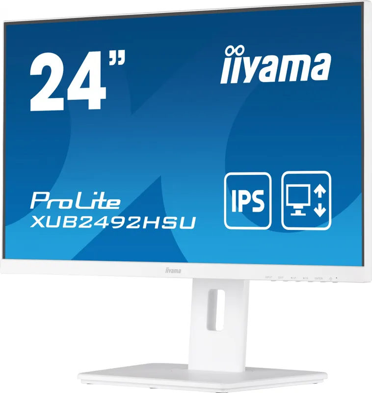 Монитор Iiyama 23.8" ProLite XUB2492HSU-W5 белый IPS LED 16:9 HDMI M/M матовая HAS Piv 250cd 178гр/178гр 1920x1080 75Hz VGA DP FHD USB 5.3кг