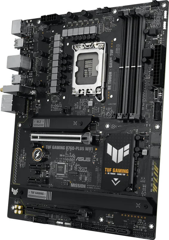 Материнская плата ASUS TUF GAMING B760-PLUS WIFI, LGA1700, B760, 2*DDR5, HDMI+DP, 4xSATA3 + RAID, M2, Audio, Gb LAN, USB 3.2, USB 2.0, ATX; 90MB1ER0-M0EAY0
