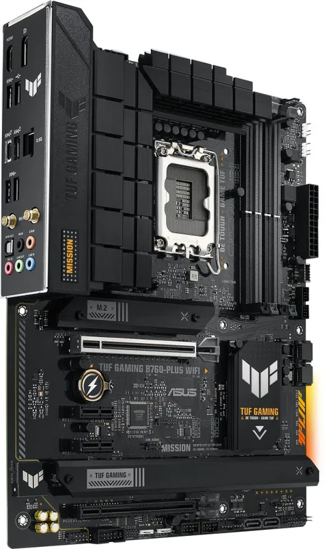 Материнская плата ASUS TUF GAMING B760-PLUS WIFI, LGA1700, B760, 2*DDR5, HDMI+DP, 4xSATA3 + RAID, M2, Audio, Gb LAN, USB 3.2, USB 2.0, ATX; 90MB1ER0-M0EAY0