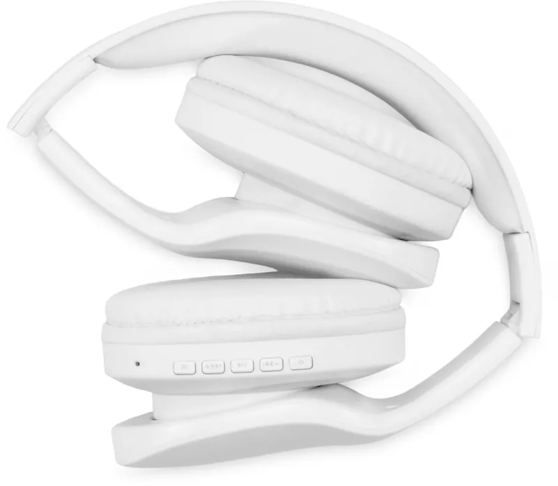 Гарнитура накладные Digma BT-17 белый беспроводные bluetooth оголовье (BT17W)