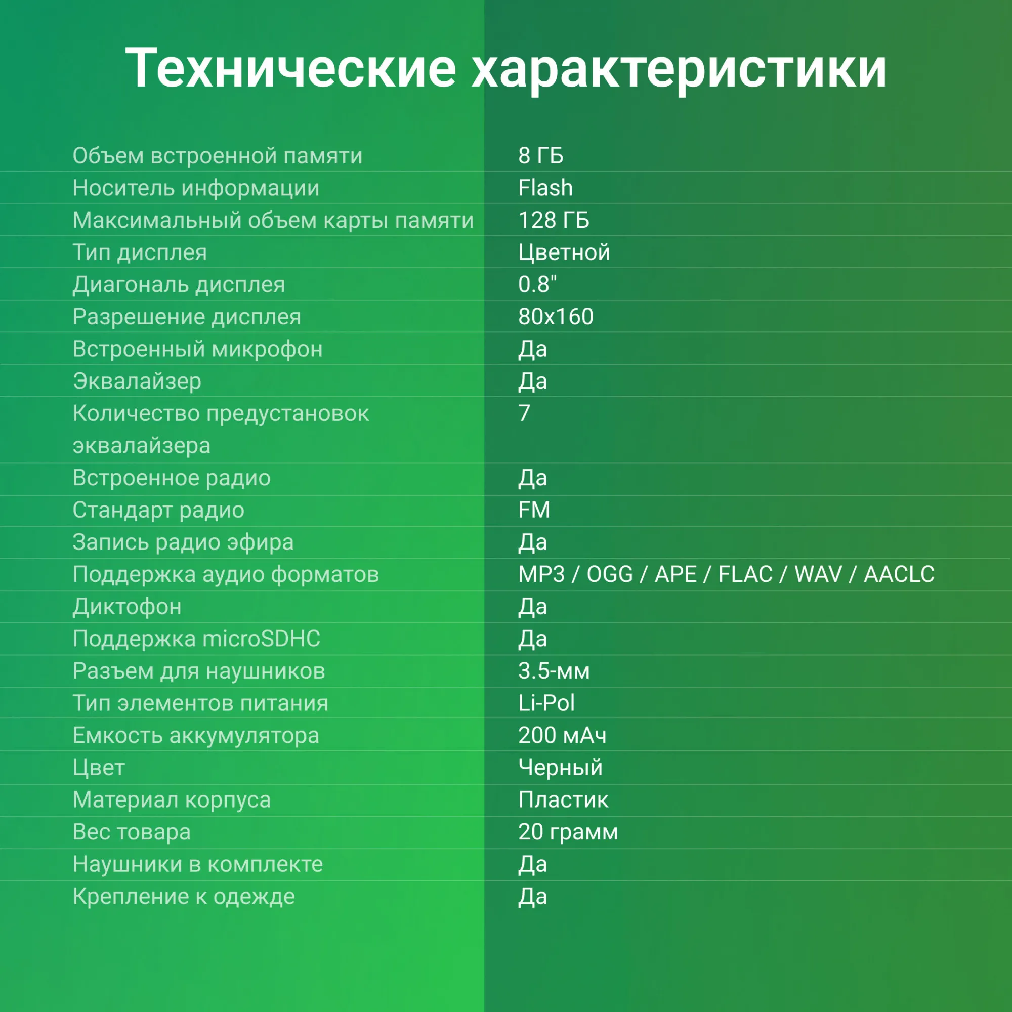 Плеер Flash Digma R4 8Gb черный/0.8"/FM/microSDHC/clip