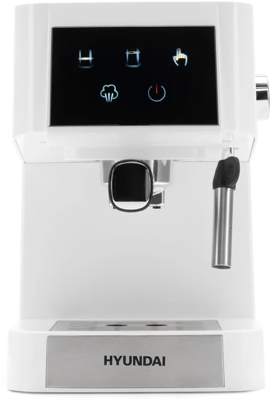 Кофеварка рожковая Hyundai HEM-3203 1000Вт белый/серебристый