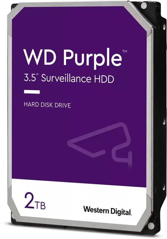 Жесткий диск Western Digital Purple HDD 3.5" SATA 2TB, IntelliPower, 256MB buffer (DV&NVR), WD23PURZ, 1 year