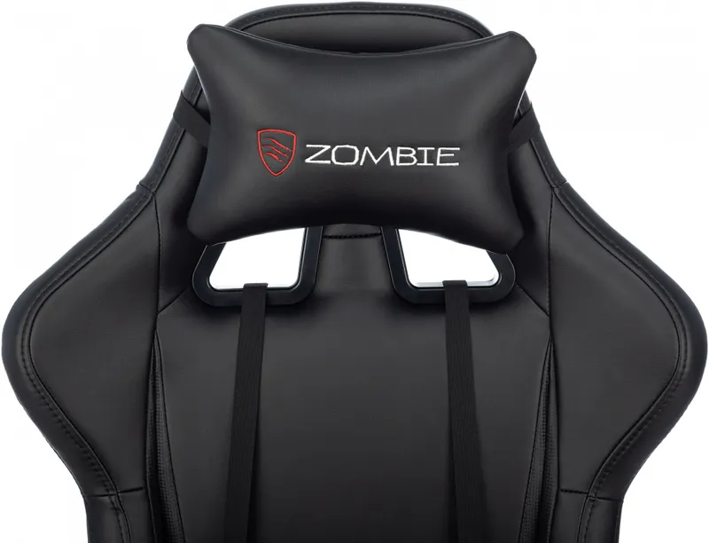 Кресло игровое Zombie GAME TETRA черный/карбон эко.кожа крестов. пластик