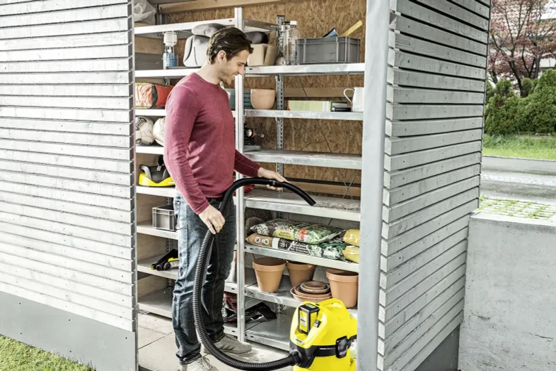 Пылесос Karcher WD 3 Battery 300Вт желтый/черный