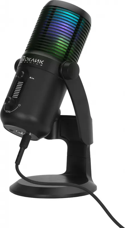 Микрофон проводной Оклик SM-400G 2м черный