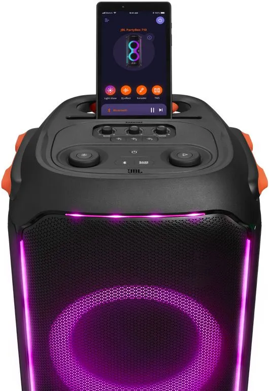Минисистема Hi-Fi JBL PartyBox 710 черный/оранжевый 800Вт USB BT