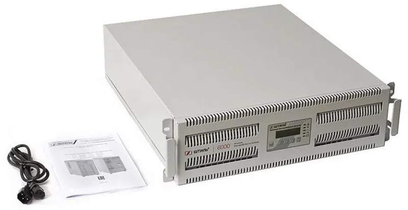 ШТИЛЬ ИБП 6000 ВА; 1 фазный; on-line; батарея: 192В ext (no incl), ЗУ 4А; 3U; rack