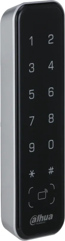 Скуд DAHUA Влагозащищенный считыватель карт доступа и клавиатура ввода;Доступ по картам и паролю;Интерфейс подключения RS-485/Wiegand;Защита от вскрытия корпуса, IP66;Mifare 1 K (13.56МГц); Питание DC