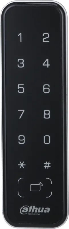 Скуд DAHUA Влагозащищенный считыватель карт доступа и клавиатура ввода;Доступ по картам и паролю;Интерфейс подключения RS-485/Wiegand;Защита от вскрытия корпуса, IP66;Mifare 1 K (13.56МГц); Питание DC