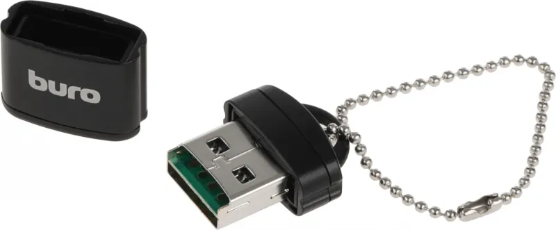 Устройство чтения карт памяти USB2.0 Buro BU-CR-200 черный