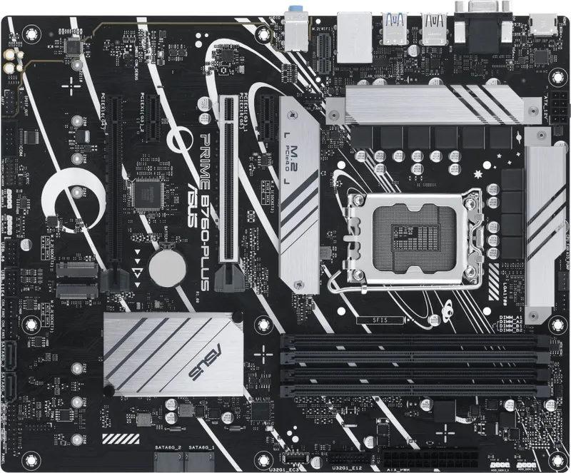 Материнская плата ASUS PRIME B760-PLUS, LGA1700, B760, 4*DDR5, HDMI+DP+VGA, 4xSATA3 + RAID, M2, Audio, Gb LAN, USB 3.2, USB 2.0, ATX; 90MB1EF0-M0EAY0