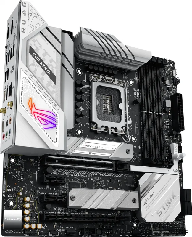 Материнская плата ASUS ROG STRIX B760-G GAMING WIFI,  LGA1700, B760, 4*DDR5, HDMI+DP, 4xSATA3 + RAID, M2, Audio, Gb LAN, USB 3.2, USB 2.0, ATX; 90MB1EQ0-M0EAY0