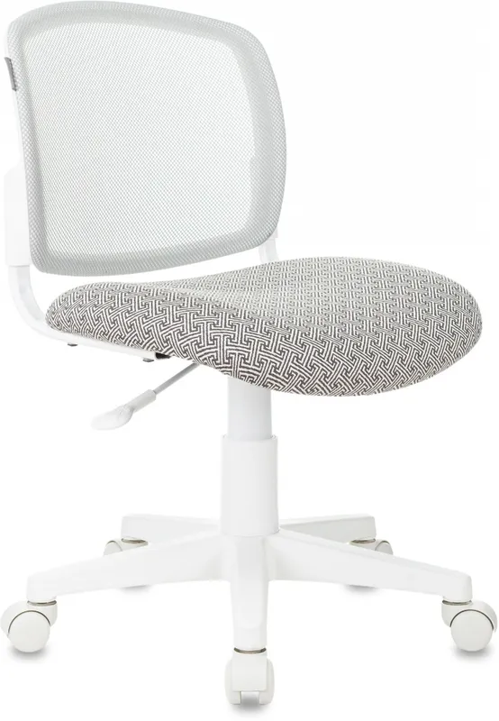 Кресло детское Бюрократ CH-W296NX светло-серый TW-02 Twist сетка/ткань крестов. пластик пластик белый