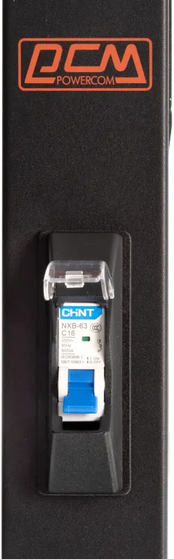 Аксессуар к источникам бесперебойного питания Блок распределения питания Powercom PDU-16AVMS20-18C13-2C19 18*C13+2*C19, 16A, 1,5U (1968234)