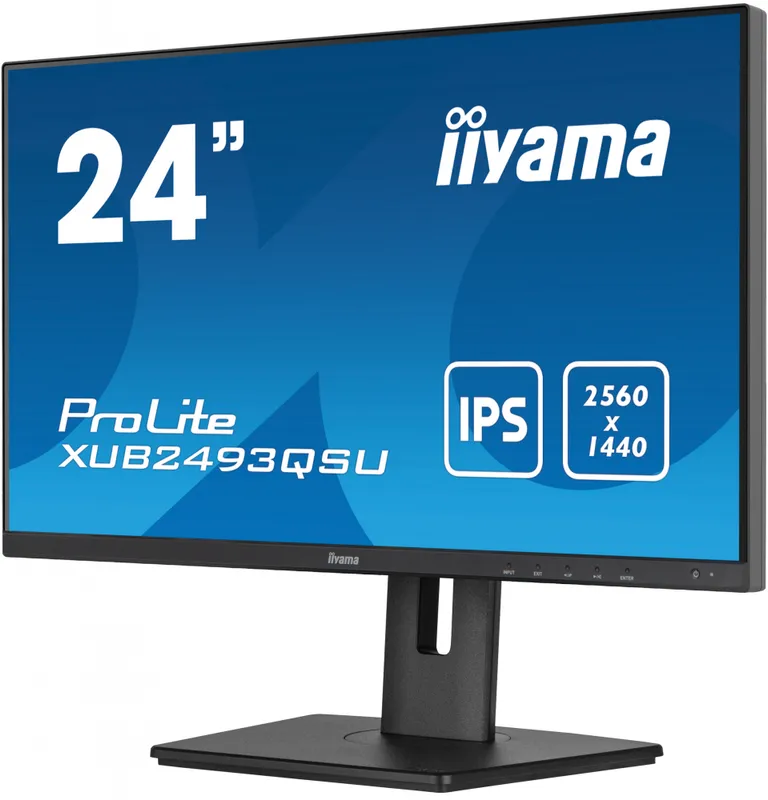 Монитор Iiyama 23.8" ProLite XUB2493QSU-B5 черный IPS LED 16:9 HDMI M/M матовая HAS Piv 300cd 178гр/178гр 2560x1440 60Hz DP 2K USB 5.8кг