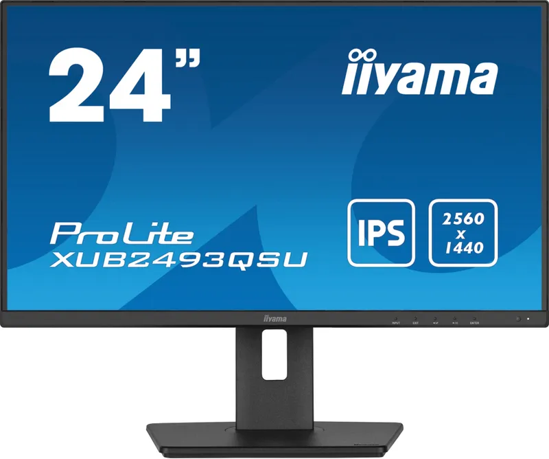 Монитор Iiyama 23.8" ProLite XUB2493QSU-B5 черный IPS LED 16:9 HDMI M/M матовая HAS Piv 300cd 178гр/178гр 2560x1440 60Hz DP 2K USB 5.8кг