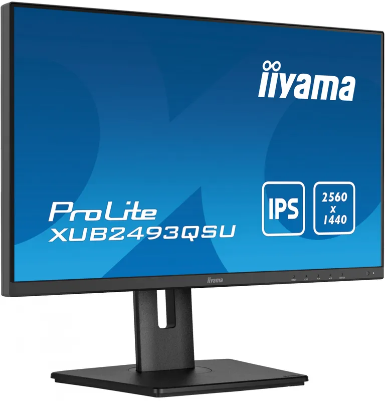 Монитор Iiyama 23.8" ProLite XUB2493QSU-B5 черный IPS LED 16:9 HDMI M/M матовая HAS Piv 300cd 178гр/178гр 2560x1440 60Hz DP 2K USB 5.8кг