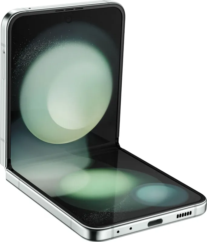 Смартфон Samsung SM-F731B Galaxy Z Flip 5 5G 512Gb 8Gb мятный раскладной 3G 4G 1Sim 6.7" 1080x2640 Android 13 12Mpix 802.11 a/b/g/n/ac/ax NFC GPS GSM900/1800 GSM1900 TouchSc Protect