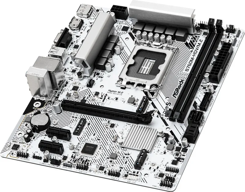 Материнская плата ASROCK B760M-HDV/M.2, LGA1700, B760, 2*DDR5, HDMI+DP+D-Sub, 4xSATA3 6.0 (RAID), M.2 Socket, USB 3.2, USB2.0, Type-C, mATX