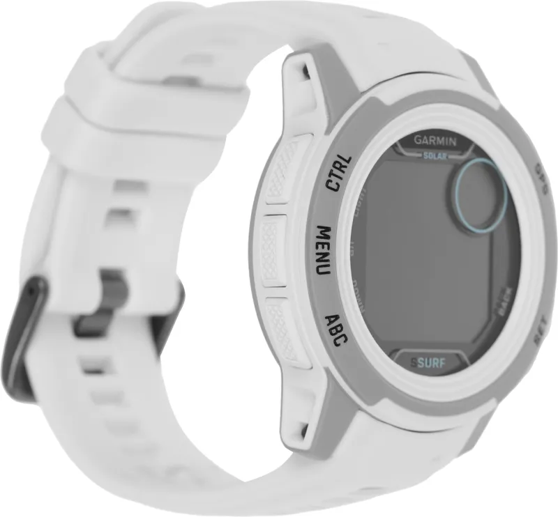 Смарт-часы Garmin Instinct 2s Solar 40мм 1.2" AMOLED корп.черный/белый рем.белый (010-02564-03)