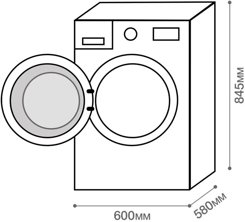 Стиральная машина Kuppersberg WM 581 W класс: A загр.фронтальная макс.:10кг белый инвертор
