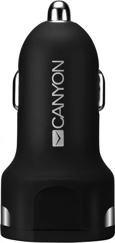Автомобильное зар./устр. Canyon CNE-CCA04B 12W 2.4A 2xUSB универсальное черный