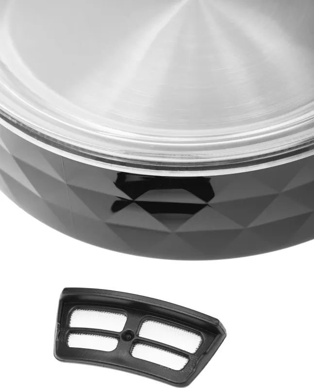 Чайник электрический Vitek VT-8809 1.7л. 2200Вт черный корпус: стекло/пластик