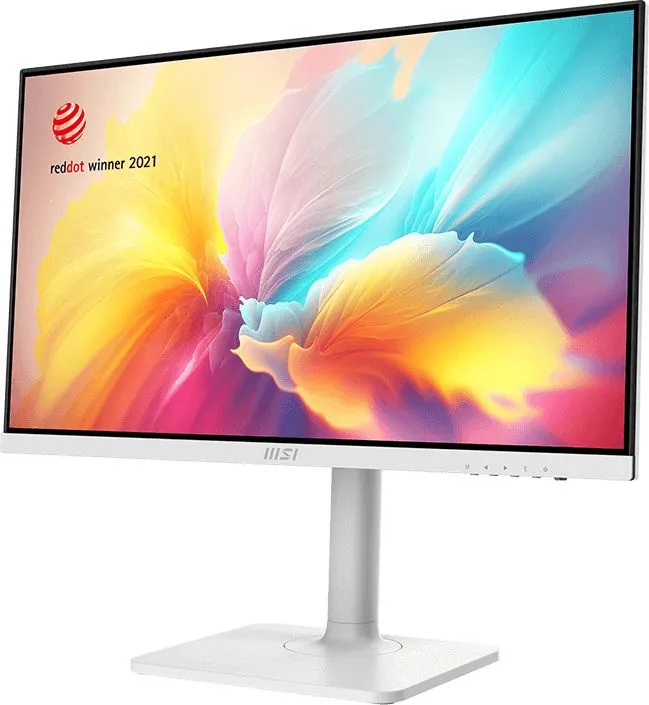 Монитор MSI Modern MD2412PW 23.8" 16:9 FHD(1920x1080) IPS Flat,1ms(MPRT),1000:1,100M:1,300nit,178/178,HDMI 1.4,USB-C,Speaker,Tilt,Swivel,Height,Pivot,VESA,100Hz,White,1y war-ty