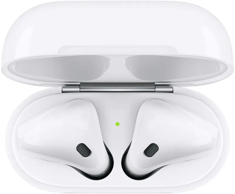 Гарнитура вкладыши Apple AirPods 2 A2032/A2031/A1602 белый беспроводные bluetooth в ушной раковине (MV7N2HN/A)