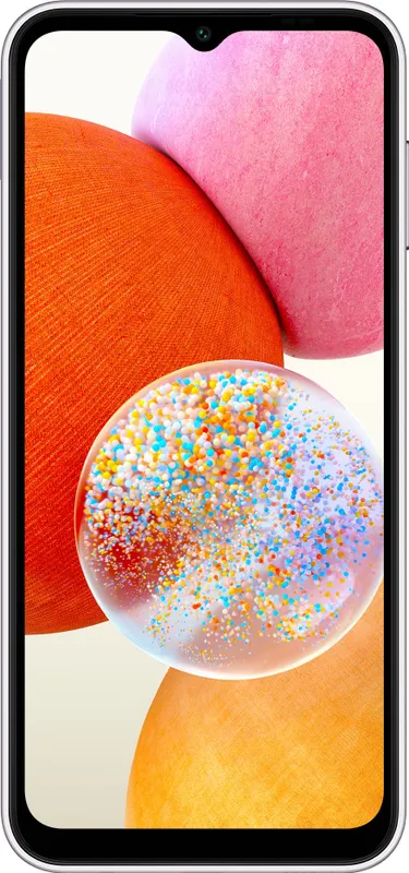 Смартфон Samsung SM-A145 Galaxy A14 64Gb 4Gb серебристый моноблок 3G 4G 2Sim 6.6" 1080x2408 Android 13 50Mpix 802.11 a/b/g/n/ac GPS GSM900/1800 GSM1900 TouchSc microSD max1024Gb