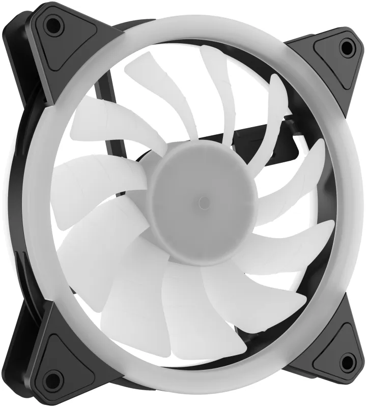Вентилятор для корпуса GMNG GG-CF120FRGB2-PWMBK RGB 120х120x25 черный 4-pin 28дБ Ret