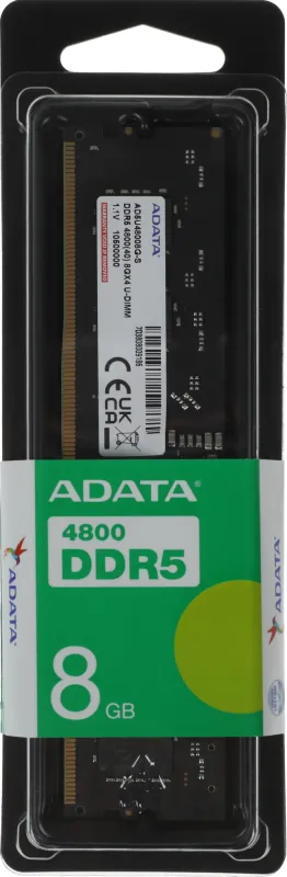 Оперативная память ADATA DDR5 DIMM 8GB 4800MHz 1*8GB 40-40-40 SINGLE TRAY