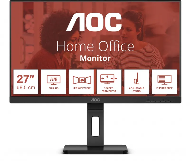 Монитор AOC 24" 24E3QAF черный IPS LED 16:9 HDMI M/M матовая HAS Piv 300cd 178гр/178гр 1920x1080 75Hz VGA DP FHD USB 4.45кг
