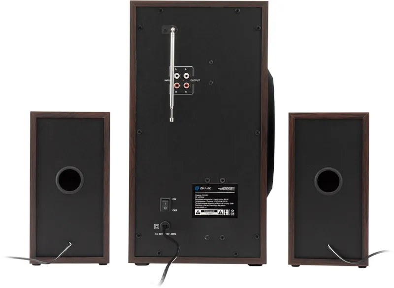 Колонки Оклик OK-699A 2.1 черный 90Вт BT