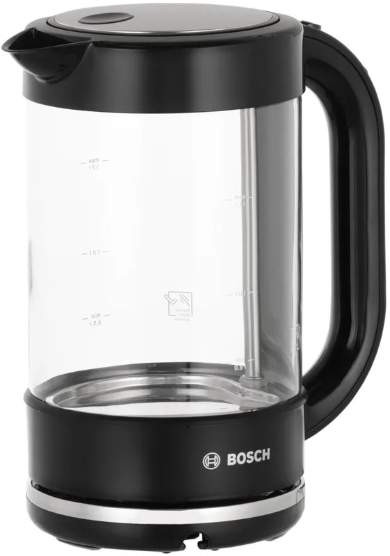 Чайник электрический Bosch TWK70B03 1.7л. 2400Вт черный (корпус: стекло)
