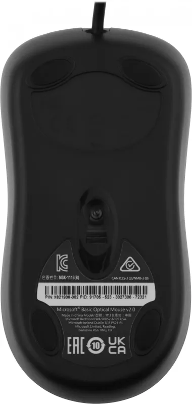 Мышь Microsoft Basic Optical Mouse Black черный оптическая (1000dpi) USB (2but)