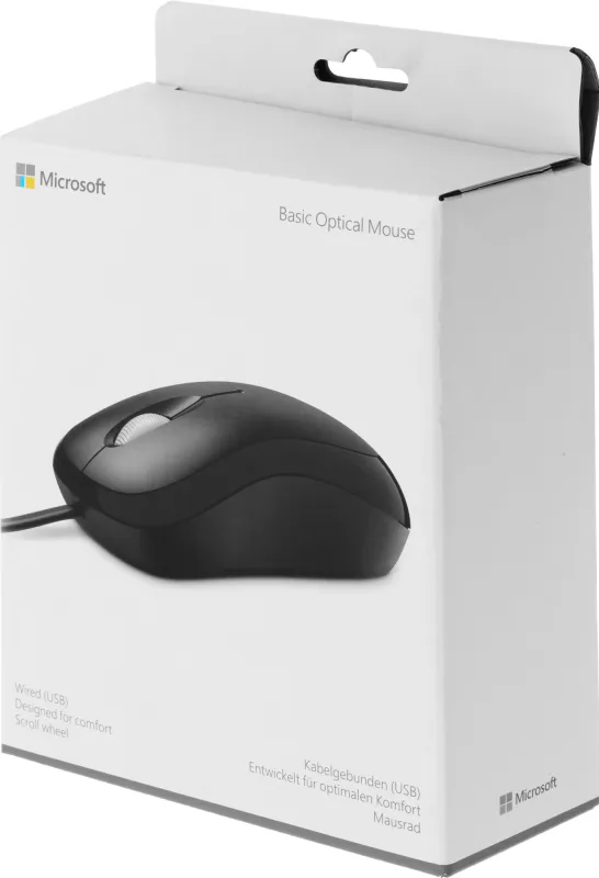 Мышь Microsoft Basic Optical Mouse Black черный оптическая (1000dpi) USB (2but)