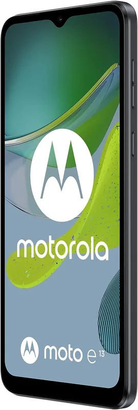 Смартфон Motorola XT2345-3 E13 64Gb 2Gb черный моноблок 3G 4G 2Sim 6.5" 720x1600 Android 13 13Mpix 802.11 a/b/g/n/ac GPS GSM900/1800 GSM1900 TouchSc Protect microSD max1024Gb