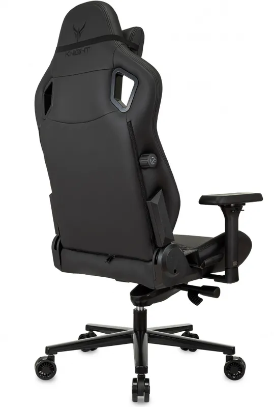 Кресло игровое Knight Craft черный эко.кожа крестов. металл